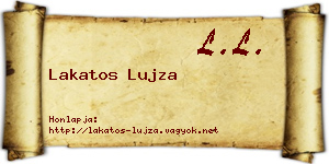 Lakatos Lujza névjegykártya